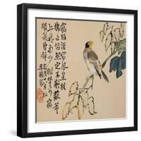 A Page (Bird) from Flowers and Bird, Vegetables and Fruit-Li Shan-Framed Giclee Print