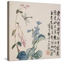 A Page (Dragonfly) from Flowers and Bird, Vegetables and Fruits-Li Shan-Stretched Canvas