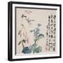 A Page (Dragonfly) from Flowers and Bird, Vegetables and Fruits-Li Shan-Framed Giclee Print