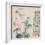 A Page (Dragonfly) from Flowers and Bird, Vegetables and Fruits-Li Shan-Framed Giclee Print