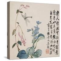 A Page (Dragonfly) from Flowers and Bird, Vegetables and Fruits-Li Shan-Stretched Canvas