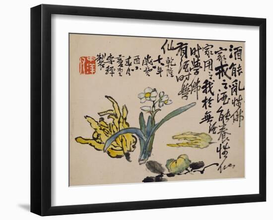 A Page (Flower) from Flowers and Bird, Vegetables and Fruit-Li Shan-Framed Giclee Print