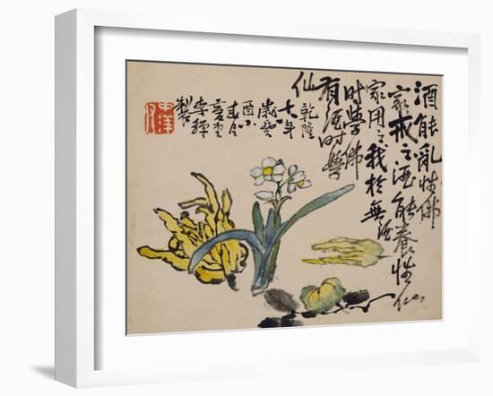 A Page (Flower) from Flowers and Bird, Vegetables and Fruit-Li Shan-Framed Giclee Print
