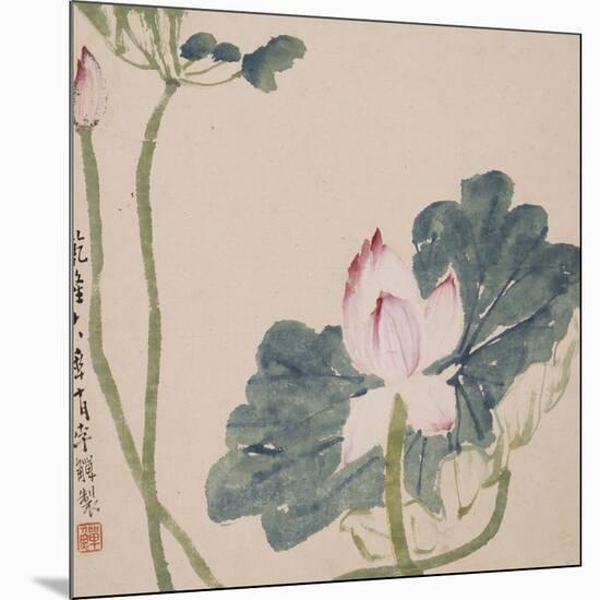 A Page (Flowers) from Flowers and Bird, Vegetables and Fruits-Li Shan-Mounted Giclee Print