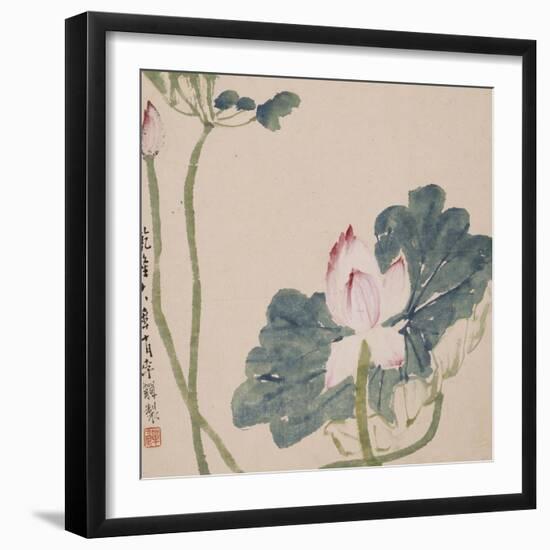 A Page (Flowers) from Flowers and Bird, Vegetables and Fruits-Li Shan-Framed Giclee Print