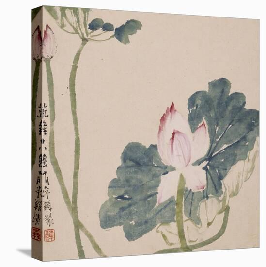 A Page (Flowers) from Flowers and Bird, Vegetables and Fruits-Li Shan-Stretched Canvas