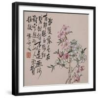 A Page (Flowers) from Flowers and Bird, Vegetables and Fruits-Li Shan-Framed Giclee Print