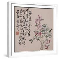 A Page (Flowers) from Flowers and Bird, Vegetables and Fruits-Li Shan-Framed Giclee Print