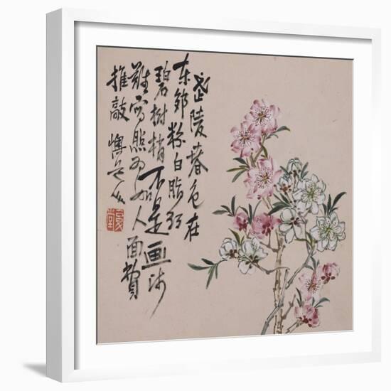 A Page (Flowers) from Flowers and Bird, Vegetables and Fruits-Li Shan-Framed Giclee Print