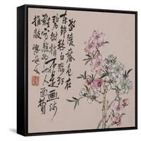 A Page (Flowers) from Flowers and Bird, Vegetables and Fruits-Li Shan-Framed Stretched Canvas