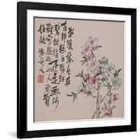 A Page (Flowers) from Flowers and Bird, Vegetables and Fruits-Li Shan-Framed Giclee Print