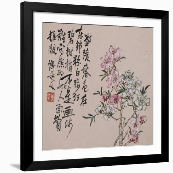 A Page (Flowers) from Flowers and Bird, Vegetables and Fruits-Li Shan-Framed Giclee Print