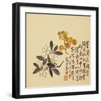 A Page (Flowers) from Flowers and Bird, Vegetables and Fruits-Li Shan-Framed Giclee Print