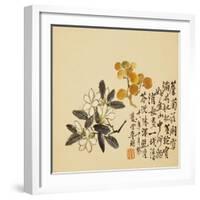 A Page (Flowers) from Flowers and Bird, Vegetables and Fruits-Li Shan-Framed Giclee Print