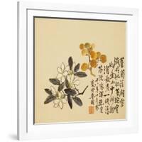 A Page (Flowers) from Flowers and Bird, Vegetables and Fruits-Li Shan-Framed Giclee Print