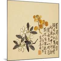 A Page (Flowers) from Flowers and Bird, Vegetables and Fruits-Li Shan-Mounted Giclee Print