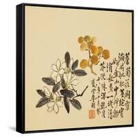 A Page (Flowers) from Flowers and Bird, Vegetables and Fruits-Li Shan-Framed Stretched Canvas