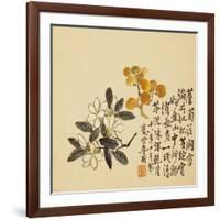 A Page (Flowers) from Flowers and Bird, Vegetables and Fruits-Li Shan-Framed Giclee Print