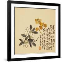 A Page (Flowers) from Flowers and Bird, Vegetables and Fruits-Li Shan-Framed Giclee Print