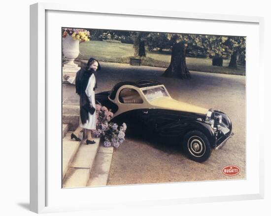 A Page from a 1935 Bugatti Brochure-null-Framed Photographic Print