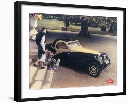A Page from a 1935 Bugatti Brochure-null-Framed Photographic Print