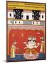 A Page from a Dispersed 'Ragamala: Khambavati Ragini' (Garland of Musical Modes)-null-Mounted Giclee Print