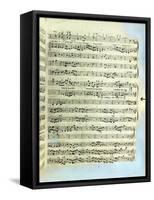 A Page from One of the Only Two Copies known to Exist of the First Printing of Handel's Messiah in-null-Framed Stretched Canvas