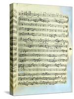 A Page from One of the Only Two Copies known to Exist of the First Printing of Handel's Messiah in-null-Stretched Canvas
