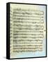 A Page from One of the Only Two Copies known to Exist of the First Printing of Handel's Messiah in-null-Framed Stretched Canvas