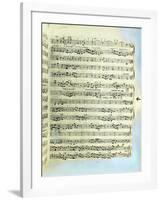 A Page from One of the Only Two Copies known to Exist of the First Printing of Handel's Messiah in-null-Framed Giclee Print