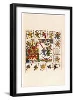 A Page from the Book 'Antiquities of Mexico: Comprising Facsimilies of Ancient Mexican Paintings an-Agostino Aglio-Framed Giclee Print