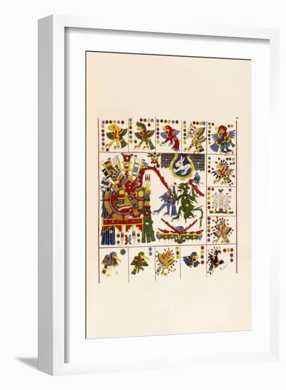 A Page from the Book 'Antiquities of Mexico: Comprising Facsimilies of Ancient Mexican Paintings an-Agostino Aglio-Framed Giclee Print