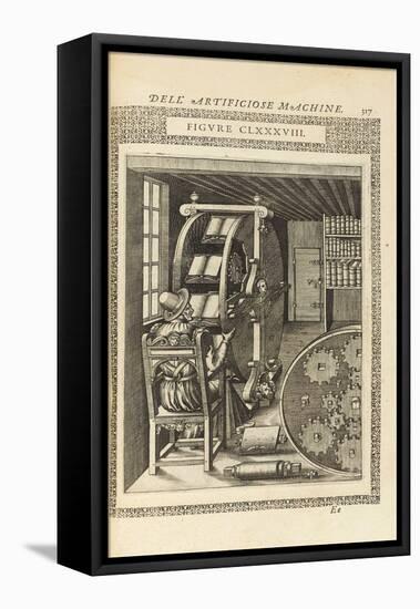 A Page from the Book 'Le Diverse Et Artificiose Machine', 1588-null-Framed Stretched Canvas