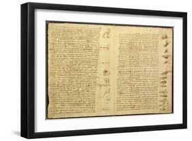 A Page from the Codex Leicester, 1508-12-Leonardo da Vinci-Framed Giclee Print