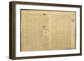 A Page from the Codex Leicester, 1508-12-Leonardo da Vinci-Framed Giclee Print