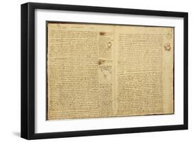 A Page from the Codex Leicester, 1508-12-Leonardo da Vinci-Framed Giclee Print