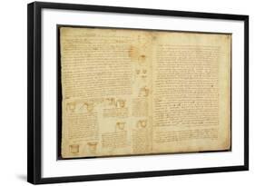 A Page from the Codex Leicester, 1508-12-Leonardo da Vinci-Framed Giclee Print