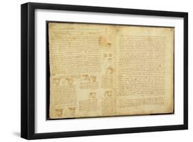 A Page from the Codex Leicester, 1508-12-Leonardo da Vinci-Framed Giclee Print