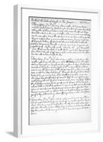 A Page from the Journal of John Newton, 1750-1754-null-Framed Giclee Print