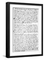 A Page from the Journal of John Newton, 1750-1754-null-Framed Giclee Print