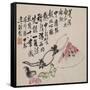 A Page (Melon) from Flowers and Bird, Vegetables and Fruits-Li Shan-Framed Stretched Canvas