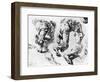 A Page of Sketches, 1913-Adolph Menzel-Framed Giclee Print