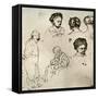 A Page of Sketches, 1913-Rembrandt van Rijn-Framed Stretched Canvas