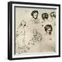 A Page of Sketches, 1913-Rembrandt van Rijn-Framed Giclee Print