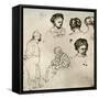 A Page of Sketches, 1913-Rembrandt van Rijn-Framed Stretched Canvas