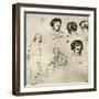 A Page of Sketches, 1913-Rembrandt van Rijn-Framed Giclee Print