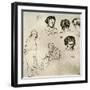 A Page of Sketches, 1913-Rembrandt van Rijn-Framed Giclee Print