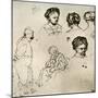 A Page of Sketches, 1913-Rembrandt van Rijn-Mounted Giclee Print