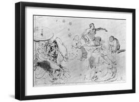 A Page of Sketches, Attributed to Jerome Bosch-Hieronymus Bosch-Framed Giclee Print