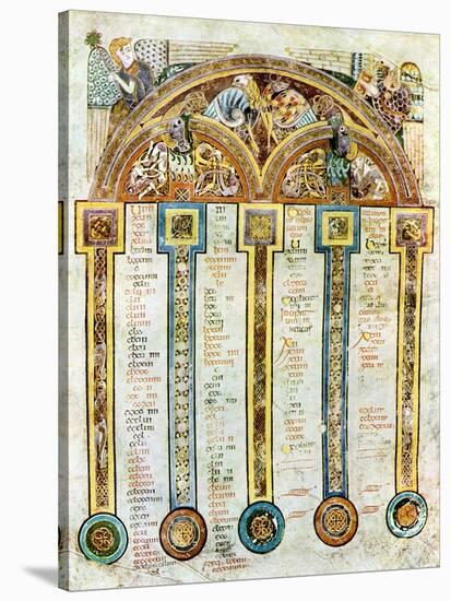 A Page of the Eusebian Canons, C800 Ad-null-Stretched Canvas